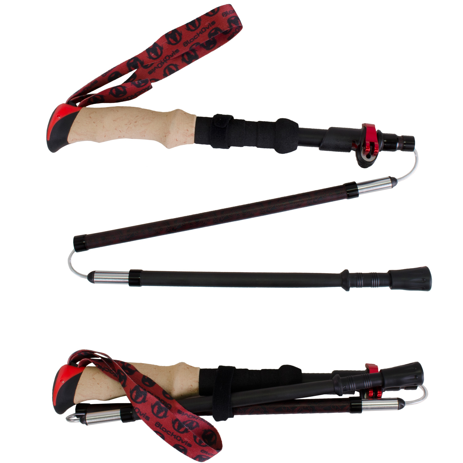 BLACKOVIS CRESTONE COLLAPSIBLE CARBON TREKKING POLES main photo.