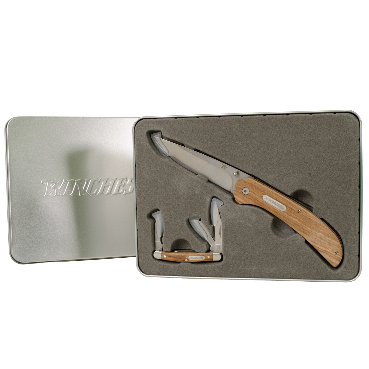 WINCHESTER HEEL SPUR AND STAGECOACH KNIFE GIFT TIN COMBO main photo.