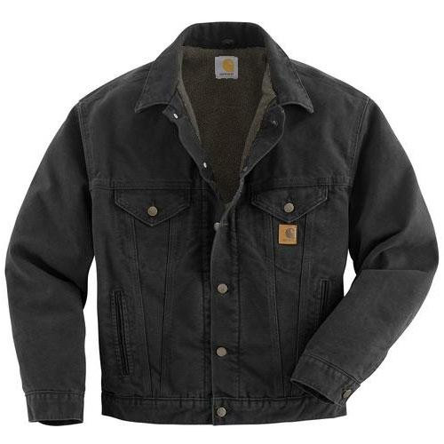 carhartt sherpa lined denim jean jacket