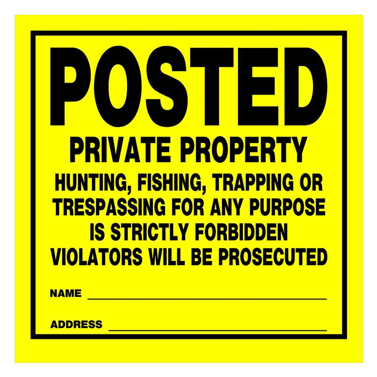 HME PRIVATE PROPERTY SIGN 12 PACK main photo.