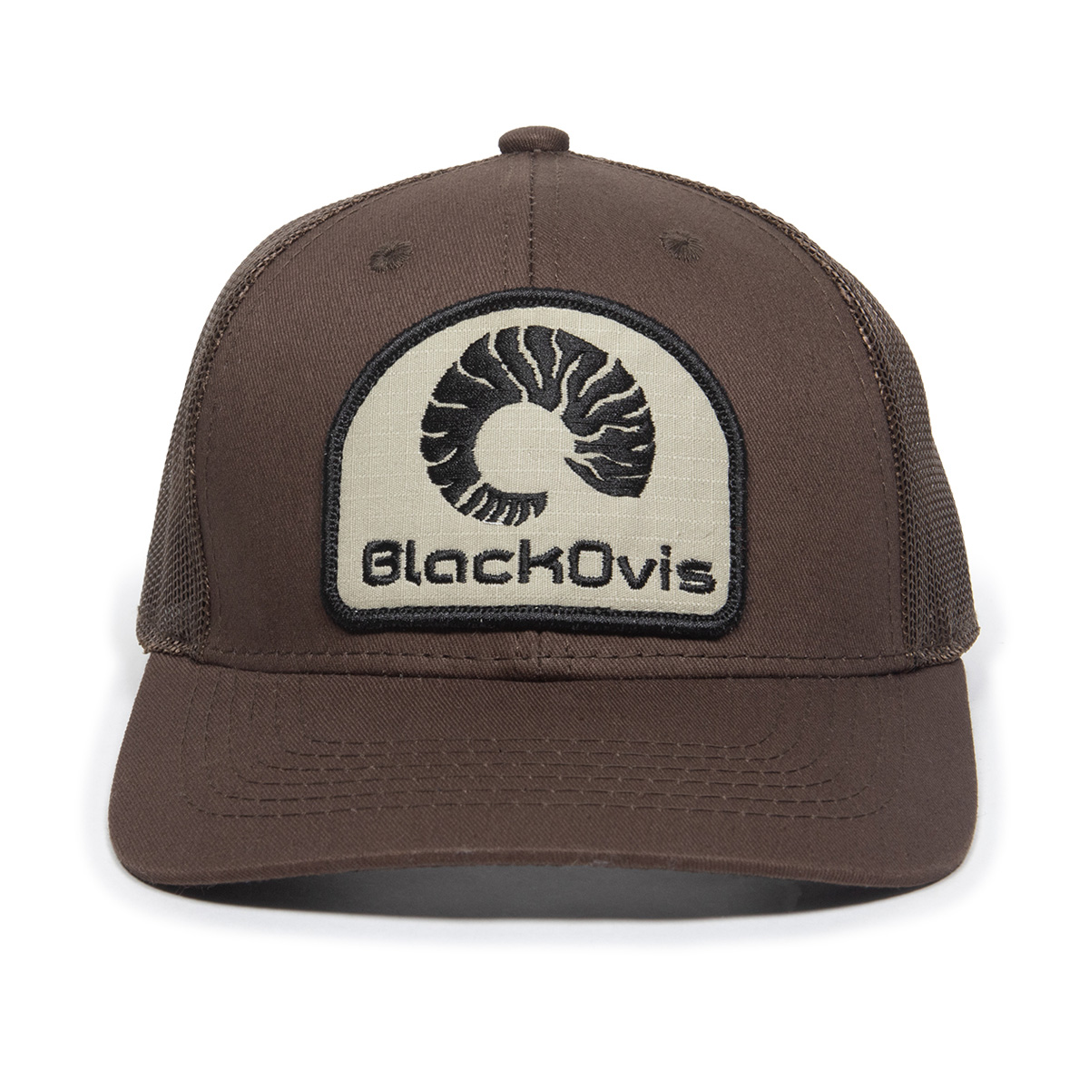 BLACKOVIS RAM HORN PATCH TRUCKER HAT main photo.