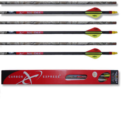 CARBON EXPRESS MAXIMA HUNTER ARROWS WITH VANES 6-PACK