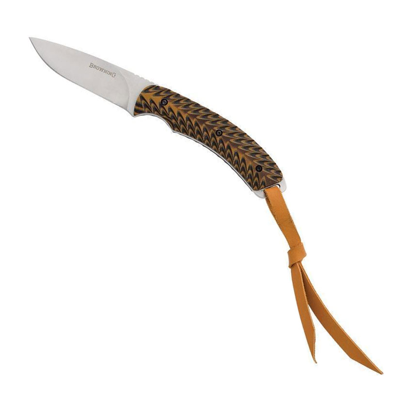BROWNING INCASE KNIFE WITH LEATHER SHEATH main photo.
