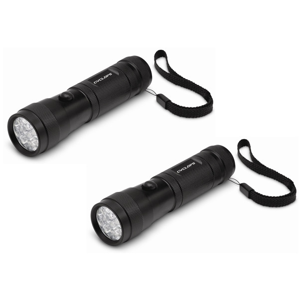 CYCLOPS 12 LED ALUMINUM FLASHLIGHT 2 PACK main photo.