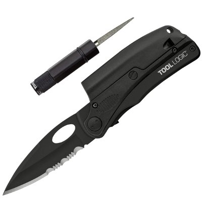 TOOL LOGIC SLPRO 3 FOLDING KNIFE WITH LED AND SHARPENER