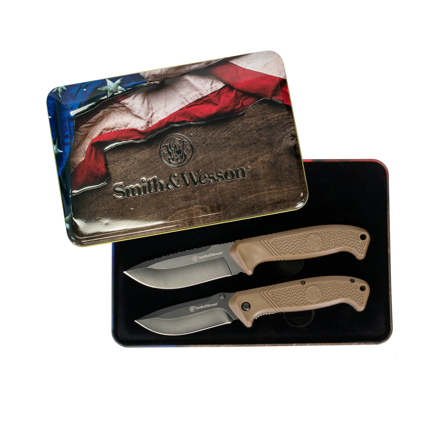 SMITH & WESSON FOLDER/FIXED COMBO WITH TIN main photo.