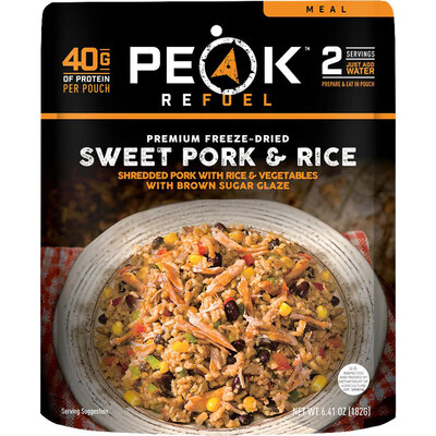 PEAK REFUEL SWEET PORK AND RICE FREEZE DRIED MEAL - Today Only!