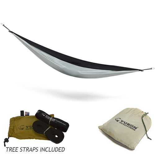 YUKON OUTFITTERS DOUBLE PARACHUTE HAMMOCK W/ STRAPS