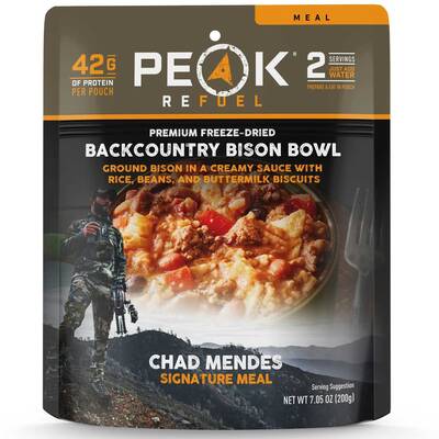 PEAK REFUEL BACKCOUNTRY BISON BOWL FREEZE DRIED MEAL - Today Only!