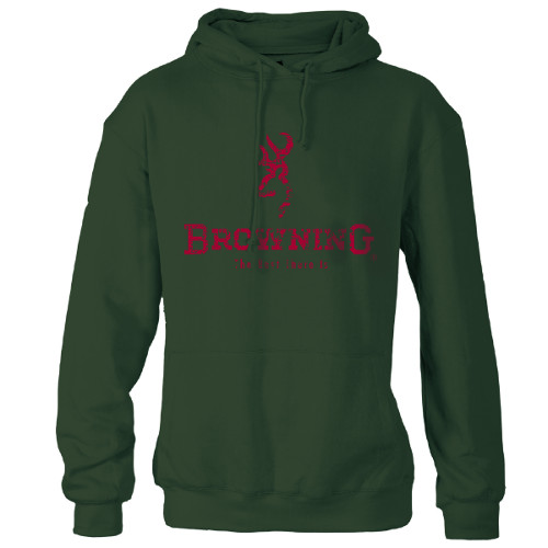 BROWNING DISTRESSED LOGO PULLOVER HOODIE