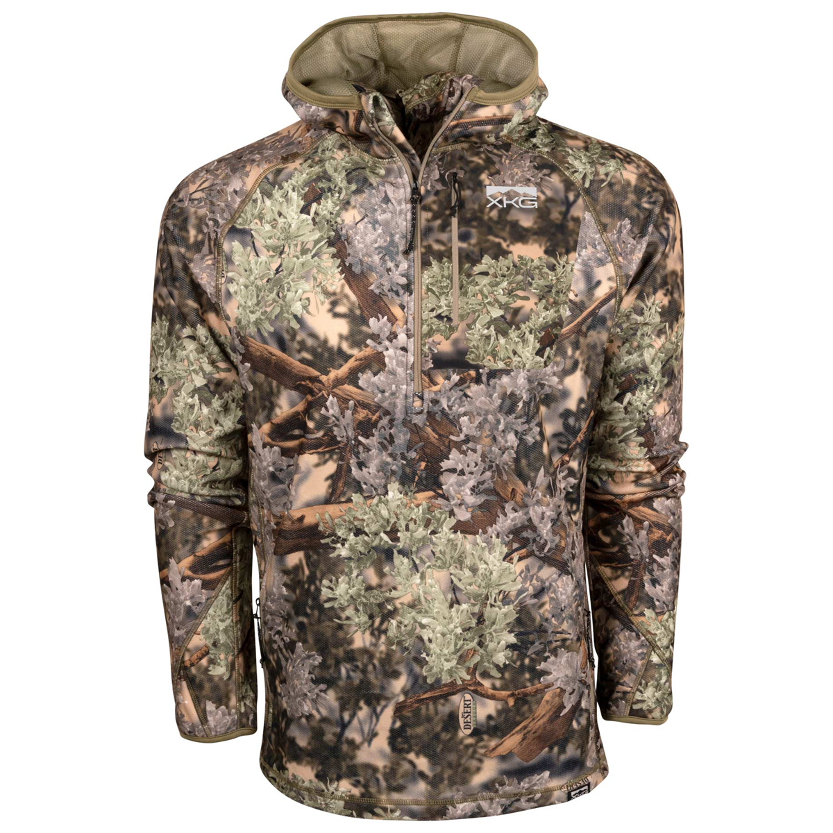 KINGS CAMO XKG COVERT 1/2 ZIP HOODIE WITH FACE MASK Photo