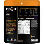 Peak Refuel Chicken Pesto Pasta Freeze Dried Meal - Back