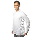 Sg Edge Men's Long Sleeve Half Zip Shirt - Front Angled White