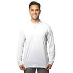 Sg Edge Men's Long Sleeve Half Zip Shirt - Front White