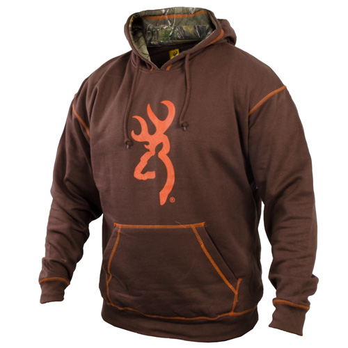 BROWNING CAMO LINED HOODED PULLOVER SWEATSHIRT