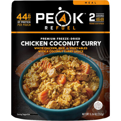 PEAK REFUEL CHICKEN COCONUT CURRY FREEZE DRIED MEAL - Today Only!