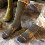 Darn Tough Men's Boot Lightweight Hunting Socks - On Feet