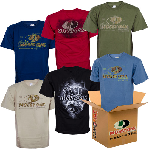 MOSSY OAK YOUTH ANTLER MYSTERY 3-PACK T-SHIRTS
