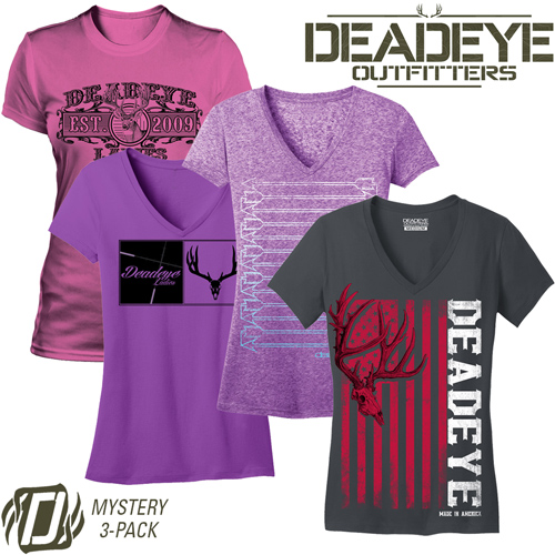 DEADEYE OUTFITTERS WOMENS MYSTERY T-SHIRT 3 PACK