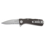 Satin, Partially Serrated Edge