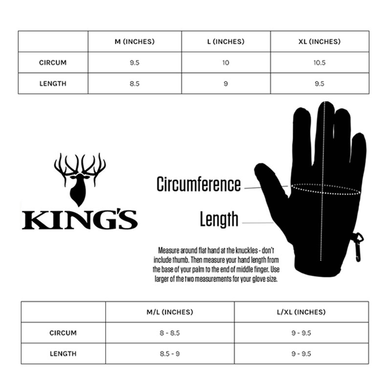 KING'S CAMO XKG LIGHTWEIGHT GLOVES - Camofire Discount Hunting Gear ...